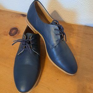 Frank & Oak Navy Blue Oxford Lace-Up Shoes